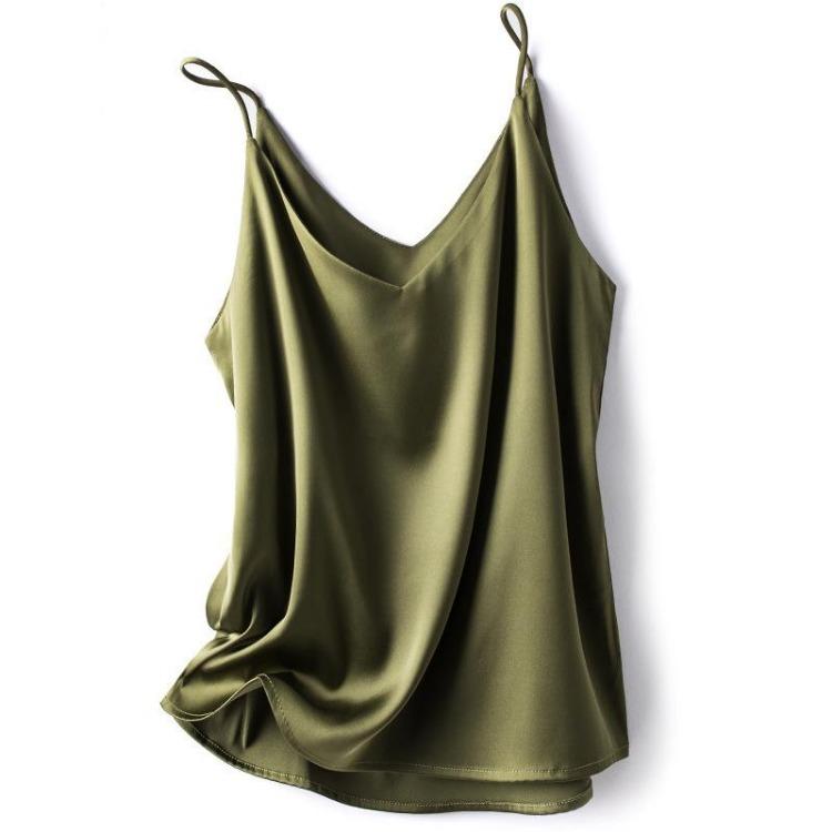 Sexy Halter V Neck Crop Top Women Satin Sleeveless Summer Y2K Cami Basic White Black Strap Tank Tops Camisole