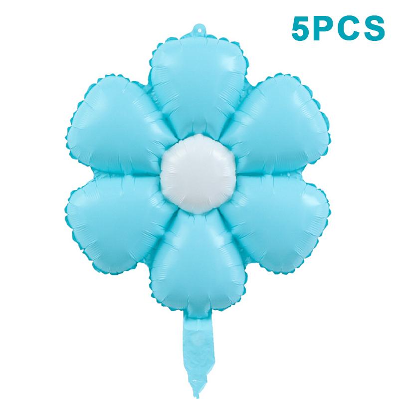 5Pcs/Set Candy Color Daisy Balloon Sun Flower Foil Balloons Photo Props Wedding Birthday Party Decorations