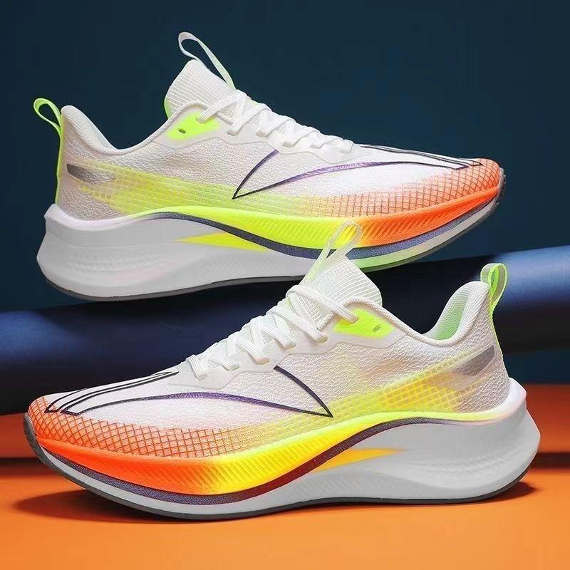 Men's Spring Running Shoes, Fly Knit Breathable Mesh Athletic Sneakers, Stylish Couple Casual Travel Shoes for Men & Women