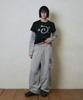 Lujeoseukeulleob Multi Logo Wide Sweatpants Gray