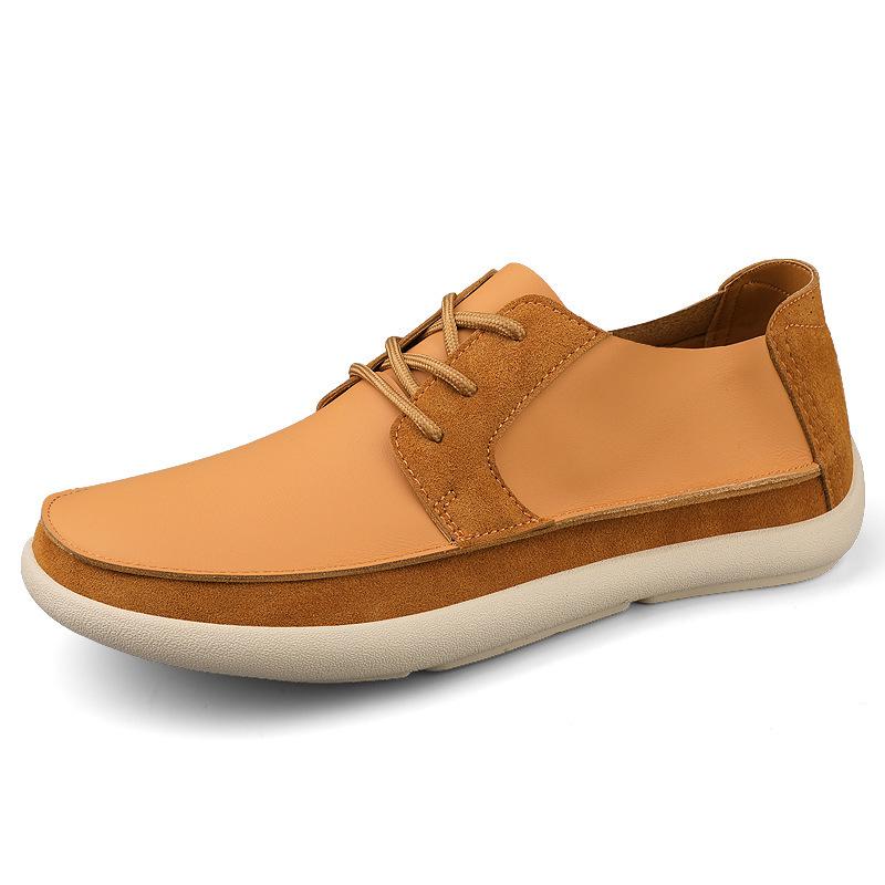Men s Summer Genuine Leather Loafers: Breathable, Trendy, Versatile Casual Retro Shoes 44
