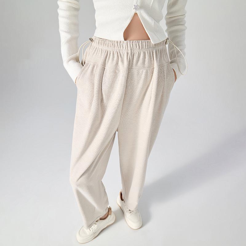 2025 Autumn Maternity High-Waist Adjustable Cropped Pants - Soft, Stretchy, Plus Size L
