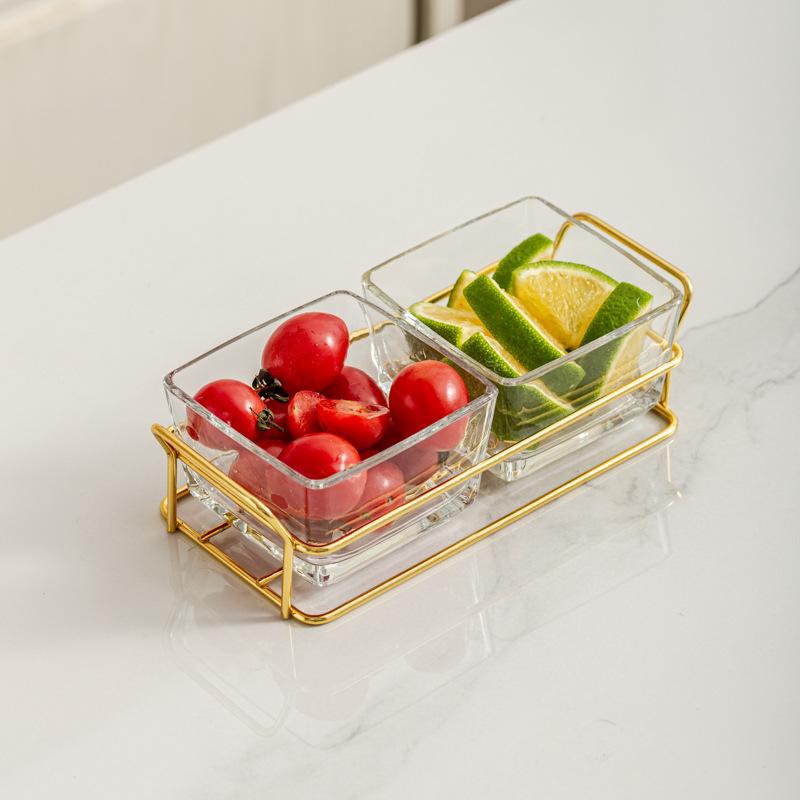 

Легкая роскошная стеклянная тарелка для фруктов Креативная бытовая тарелка для закусок в гостиную Тарелка для закусок с сухофруктами Десертная тарелка Конфетная тарелка Фруктовая тарелка