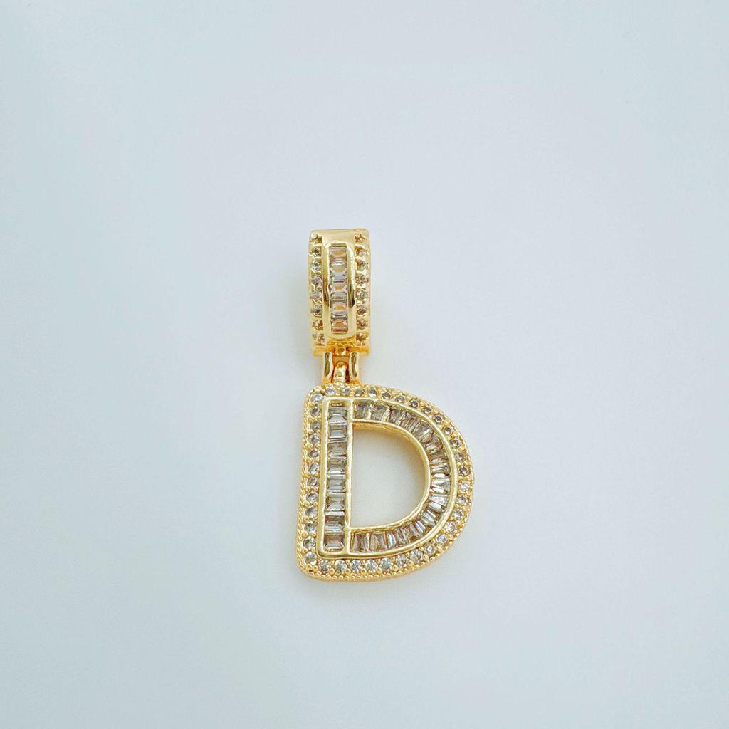 European Rock Candy Necklace: 26-Letter Pendant, Hip Hop Fashion Jewelry Accessories