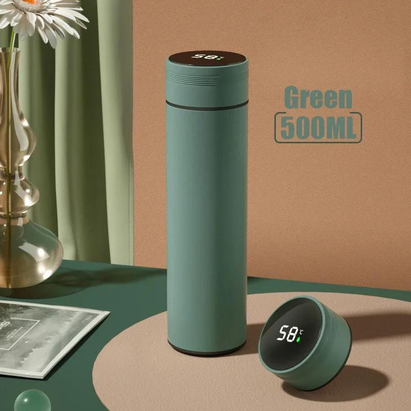 500ml termoska s displejem na termoska Nerezová dělená termoska Venkovní vakuově izolovaný hrnek dárek ke Dni otců