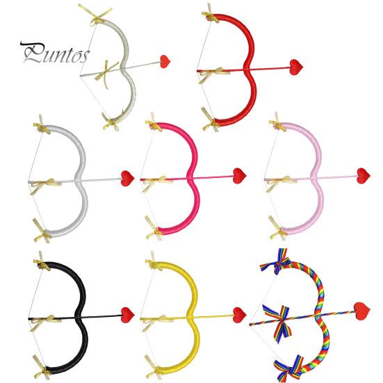 Cupidospil och pil rekvisita hjärtformad rosettdekor Alla hjärtans dag fotografi filminspelning scenkostym föreställningsrekvisita