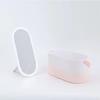 Hot Selling USB Charging Magnifying Fold Storage Box Makeup Mirror Desktop 3 Mode Fill Lighting Up Mirror with Led Light