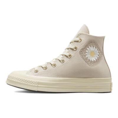 1970er Einfache & Bequeme High-Top Canvas-Schuhe Unisex Wüstenfarbe