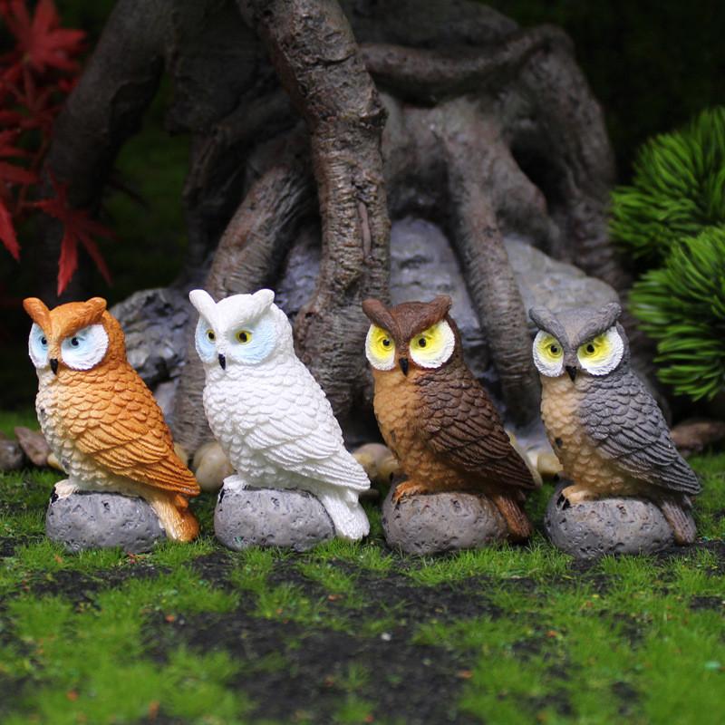 Owl Ornament Resin For Garden Micro Landscape And Cultural Displays Gift