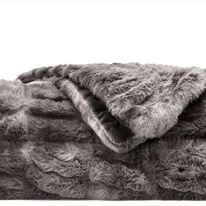 New Style Tie-Dye Spandex Elastic Rabbit Fur Blanket for Autumn and Winter - Thick, Warm, Soft