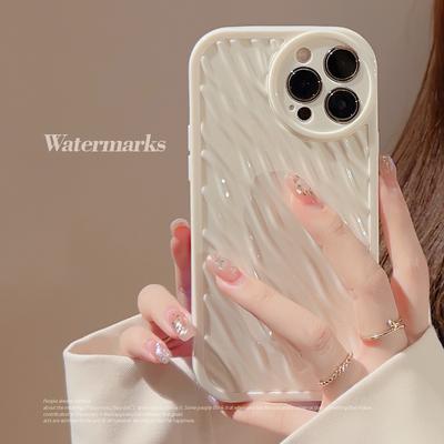 Water Ripple for Iphone15 for 14promax for Apple Phone Case 13 Anti-fall XS Soft 8p Solid Color 11 Simple