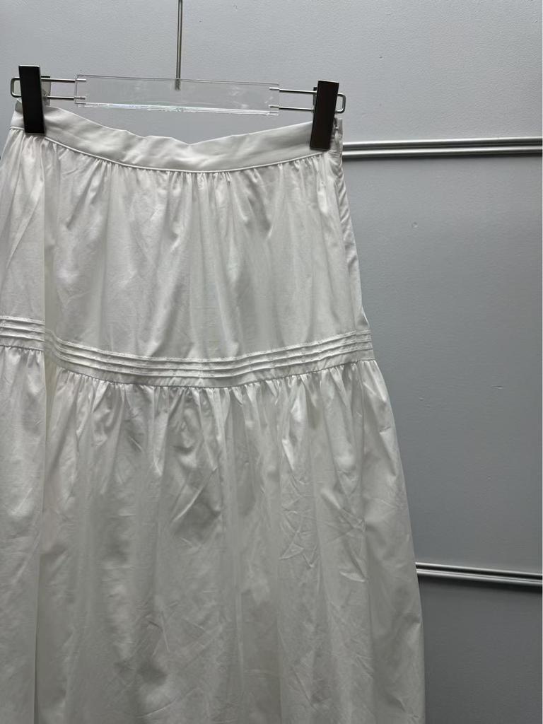 Elegant French Niche Spring Outfit: Puff Sleeve Drawstring Top & Skirt Set