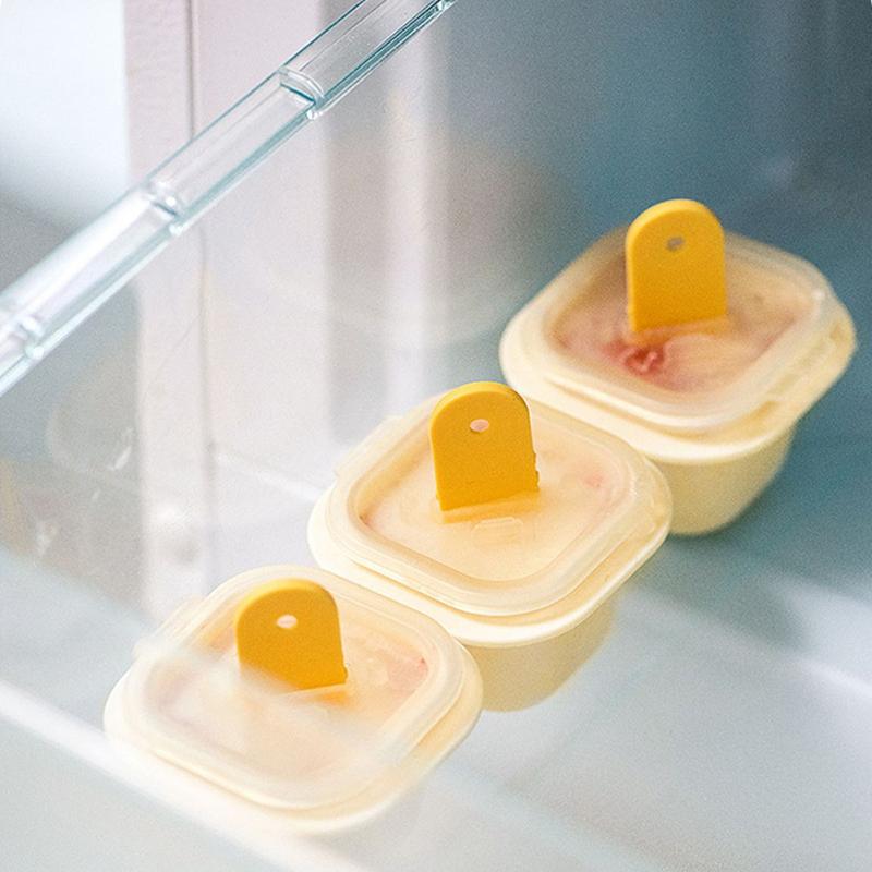 Square Ice Cube Molds Food Grade Silicone Ice Cream Mould Tray with Popsicle Stick Mini DIY Jelly Pudding Ice Ball Maker Tools