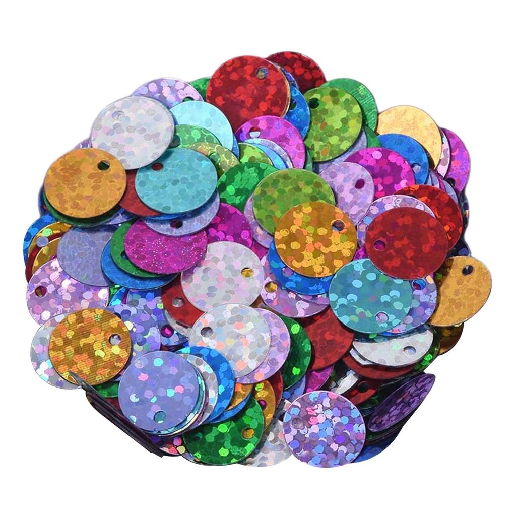 300Pcs 10mm Flat Round Loose Sequins Art Crafts DIY Garment Spangles