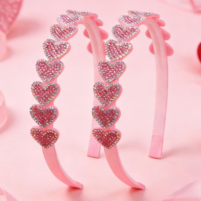 Sprankelende Hartvormige Strass Hoofdband Schattig Valentijnsdag Thema Haaraccessoire Voor Leuke Haardracht Perfect Cadeau Voor Vrouwen