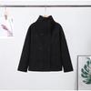 Solid High Neck Double Button Topcoat Dropped Shoulder Loose 2026 Autumn Short Elegant Jacket Women Urban Casual Lady Outerwear