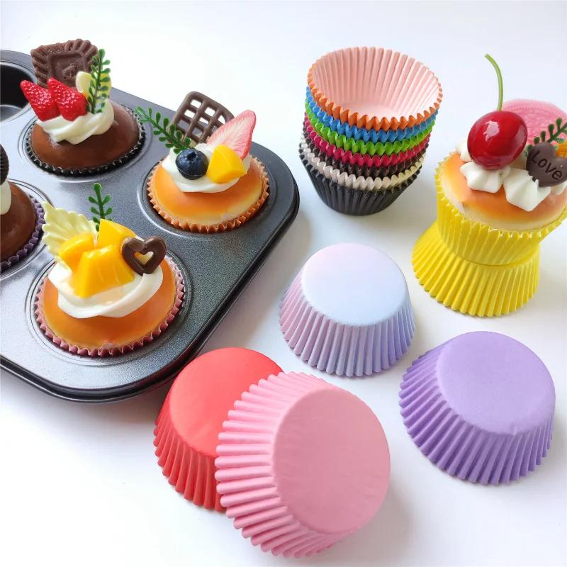 200-500pcs Mixed Color Baking Cups Cupcakes Muffin Liners Paper Cup Molds Greaseproof  Wrapper for Party Wedding Birthday