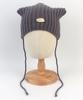 Yunibeosyeolkemiseuteuli Cat Knit Gray String Beanie Cat Hat