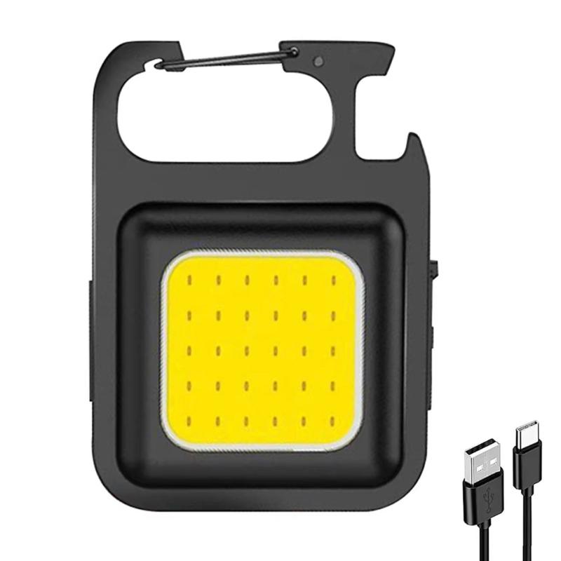 Mini Portable Flashlight Keychain Light Rechargeable LED Pocket Brightness Multifunction Camping Light Outdoor Work
