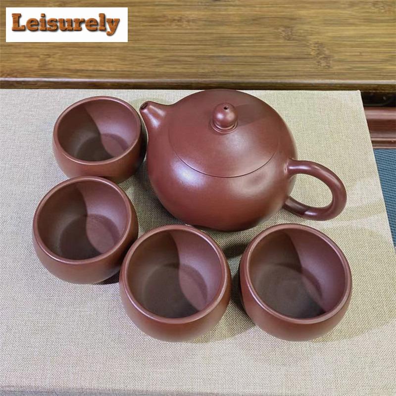 Autentyczny zestaw do herbaty z fioletowej gliny Yixing Pełny zestaw Czajniczek Xishi Zestaw do ceremonii parzenia herbaty Domowy zestaw czajniczka i filiżanek Rękodzieło Pudełko prezentowe