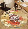 Labubu Pattern Round Rug, Indoor/Outdoor Mat, for Picnic, Gameroom, Bedroom, Office, Living Room, Home Decor Carpet, Birthday Gift