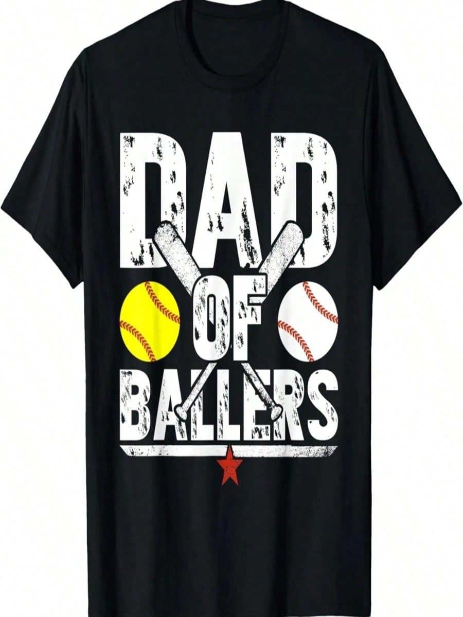 Dad Of Ballers Dad Of Baseball And Softball Player For Dad T-Shirt S разноцветный