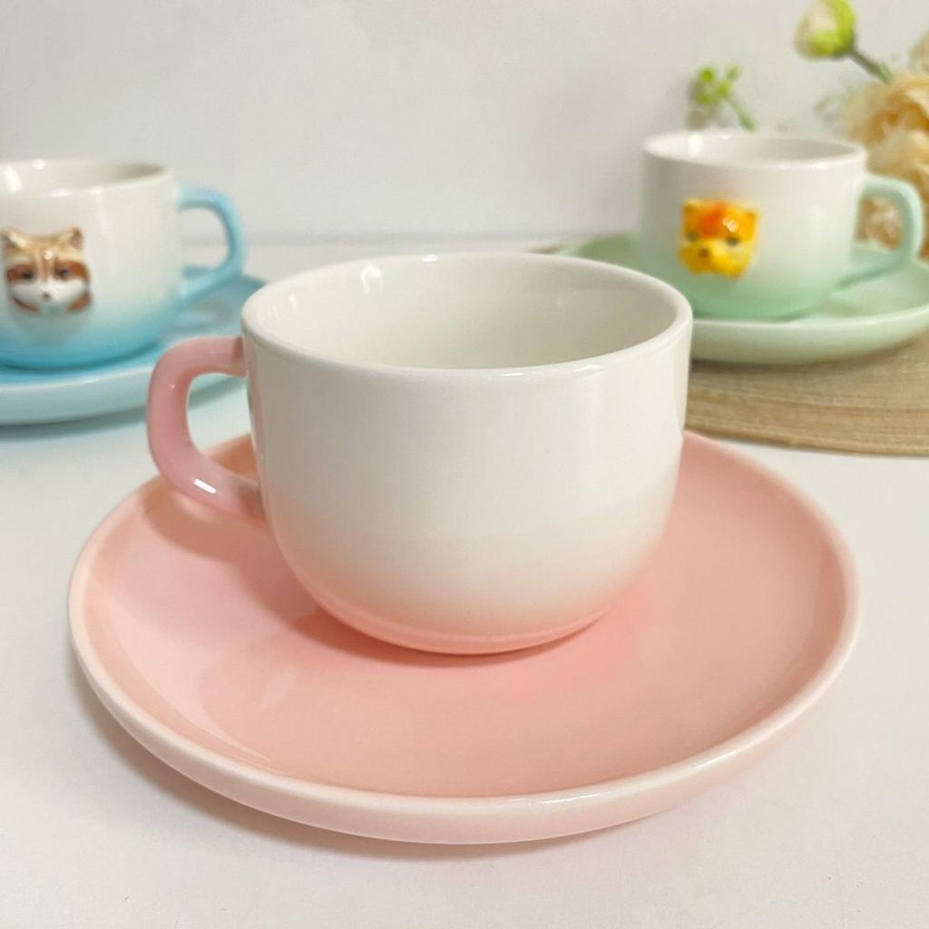 Cute Cartoon 3D Coffee Cup, Animal Ceramic,Home Breakfast, Milk, Creative Coffee, Couple Cup Set Drinkware Cups & Saucers