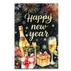 New Year's Decoration Of Garden Atmosphere With Garden Flags