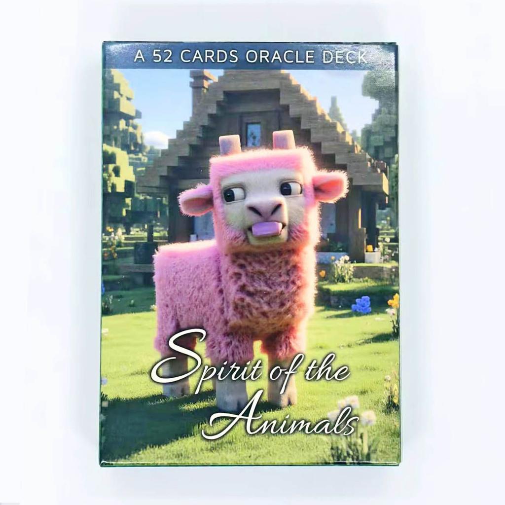 Spirit of The Animals Oracle Deck 9*13cm - 52 Voxel Art Wisdom Cards - Unique Animal Spirit Guide