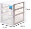 Sanko Plastic 3 Tier Storage for Small Items Stocky Width x Depth 35 x Height White 26.4 32.6cm