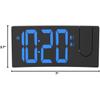 Projection Alarm Clock with FM Radio, USB Charging Port, 0-100% Dimmer, Dual Alarms, HD LED Display, 30 Preset Stations, Sleep Timer, 5 Alarm Sounds,