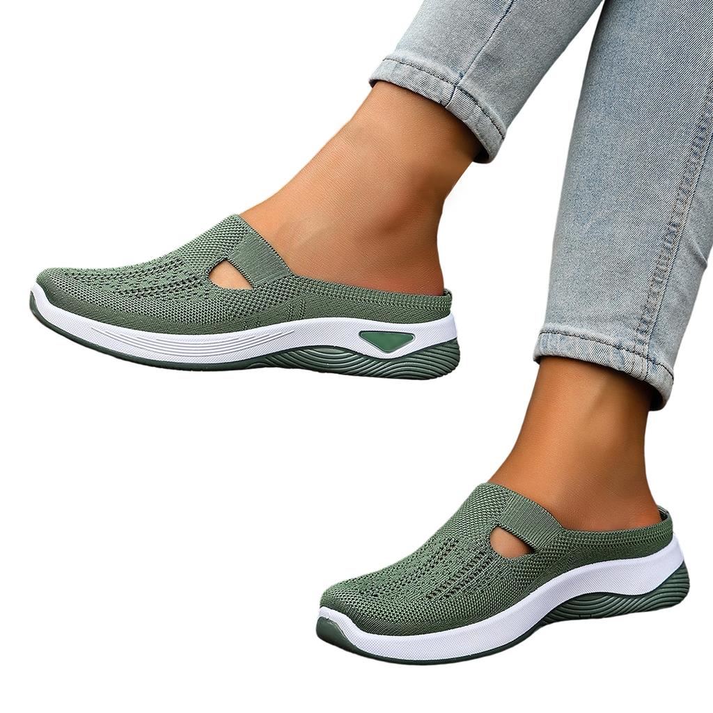 Slip On Casual Lightweight Breathable Mesh Knit Upper Clogs Comfortable Soft Sole Summer Shoes for Indoor Outdoor Use