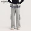 Girls' 2025 Trendy Fake Two-Piece Cargo Pants