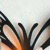 Black Hanging Shelf Crystal Holders Butterfly Shape Wood Cutout Floating Wall Shelves for Bedroom Living Room Decoration