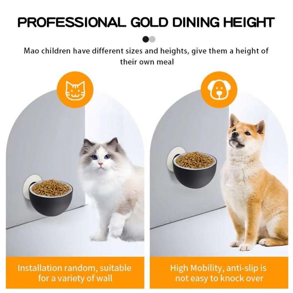Adjustable Height Wall Mounted Dog Bowl Anti Spill Pet Food Container  Travel