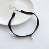 Vintage allgleiches Temperament schwarzes Samtband falscher Perlenanhänger Halsband Halsband Halsbandkette Damen