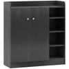 Shoe Storage Cabinet With Adjustable Shelves Black