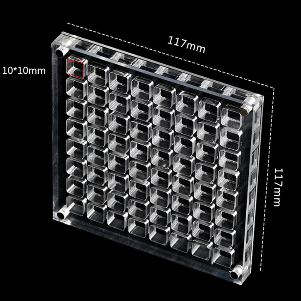 Magnetische Muschel-Displaybox aus Acryl, transparent, für Perlen-Sammlerstücke