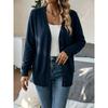 Women S Mid Length Long Sleeve Knit Cardigan Single Breasted Daily Outerwear