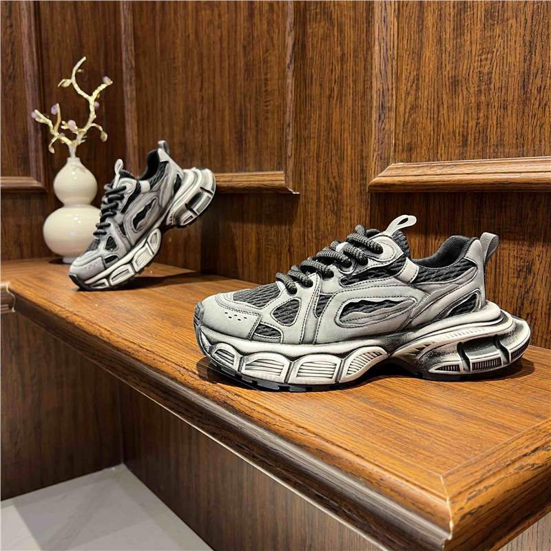 Dad Shoes Summer New Low-top Leather Surface Breathable Thick Sole Comfortable Leisure Sports Dl
