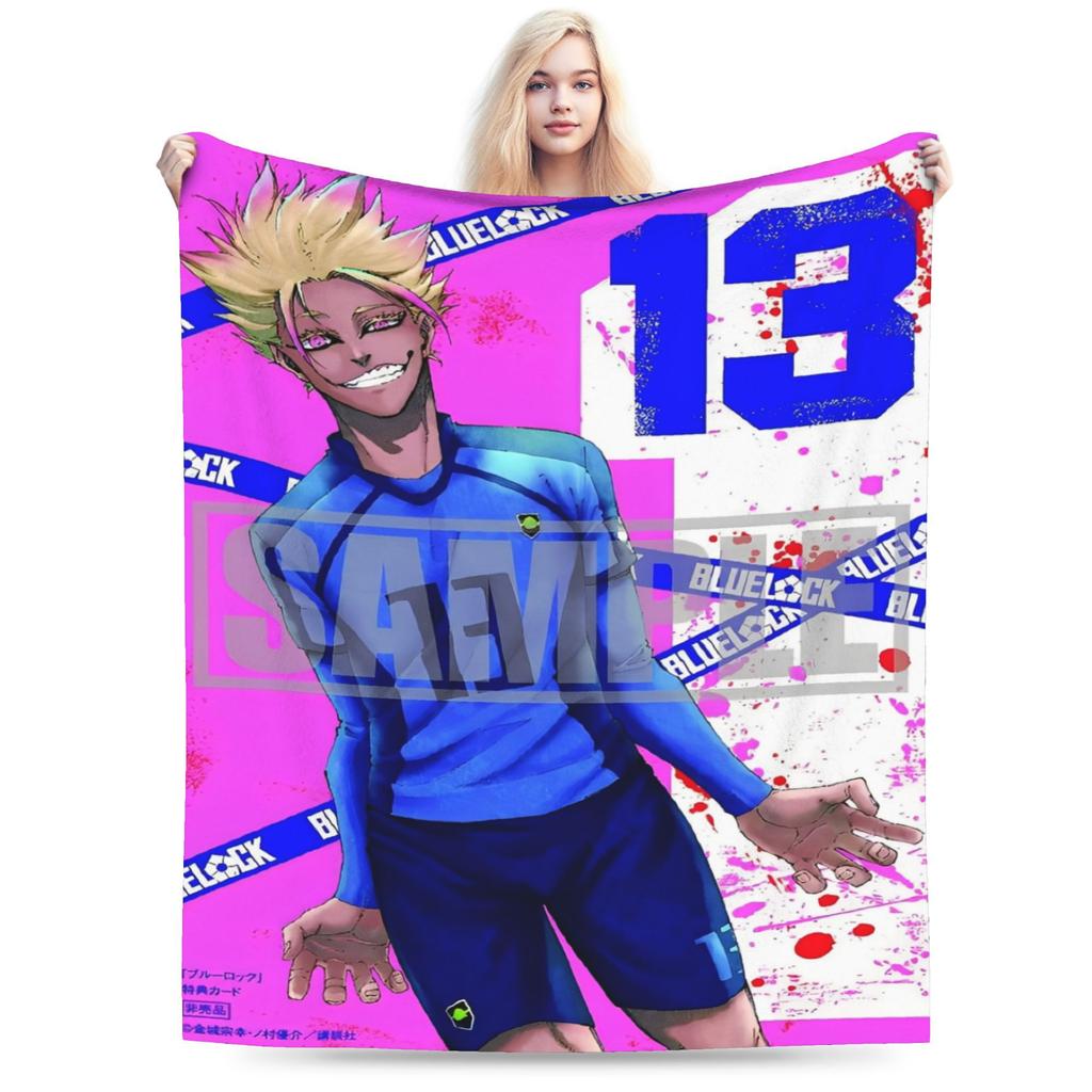 Comfort BLUEs LOCKs Shidou Ryuusei Blanket Stuff Sofa Decorative Throws And Blankets Warm Coral Fleece Plush for Couch
