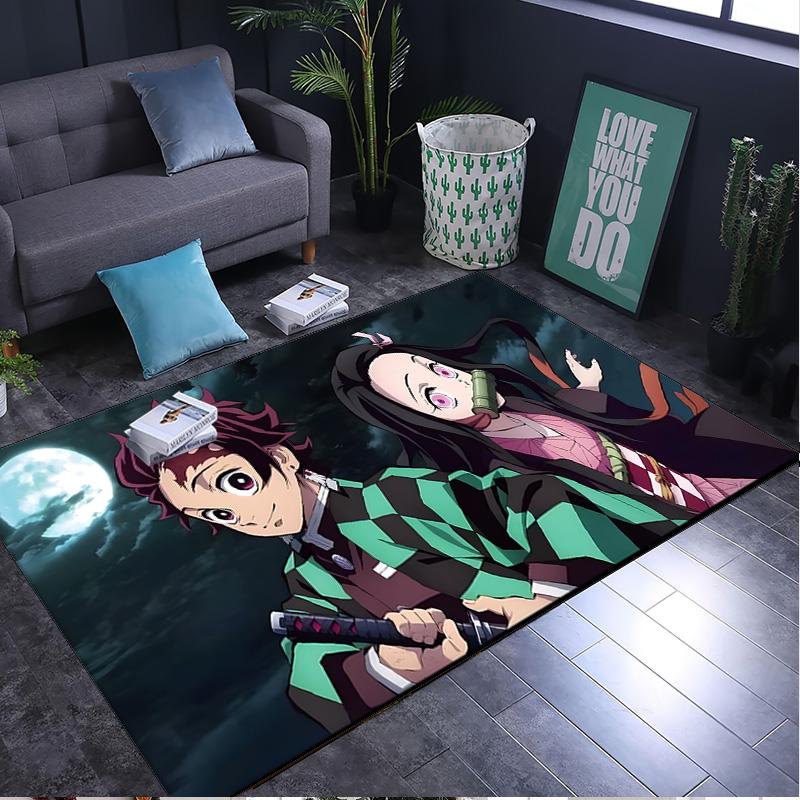 1PC rug Powerful Demon Anime Carpet, Chair Rug,Area Rug for Office Bedroom living rooms bedroom, Doormat decor Christmas fan gifts