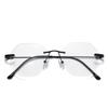 Polygon Computer Glasses Frameless Women Men Anti Blue Light Blocking Glasses Optical Spectacle Myopia glasses Nearsighted -1.0