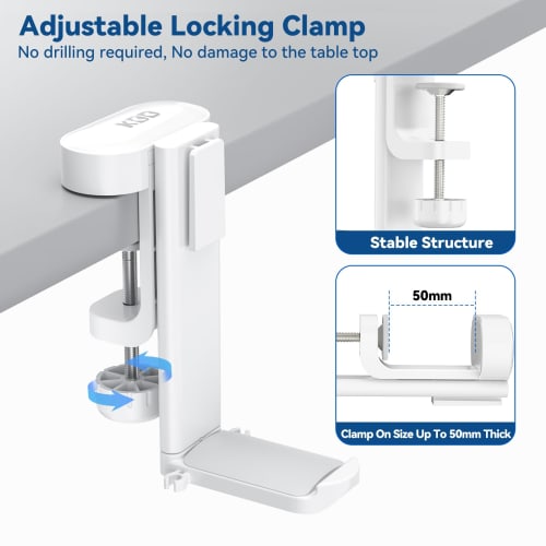 KDD 5-in-1 Desk Organizer - Rotating Headphone Stand with Drink Holder, Detachable Controller Stand, Pen Holder and Cup Holder - Desktop Storage for C