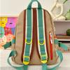 Cute Contrast Color Backpack Large Capacity Wear-resistant Students Schoolbag Nylon Multiple Pockets Travel Rucksack