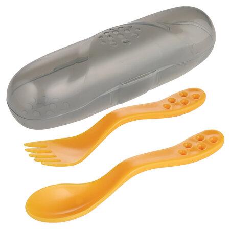 CANPOL 74/019 Children's cutlery set in a yellow case