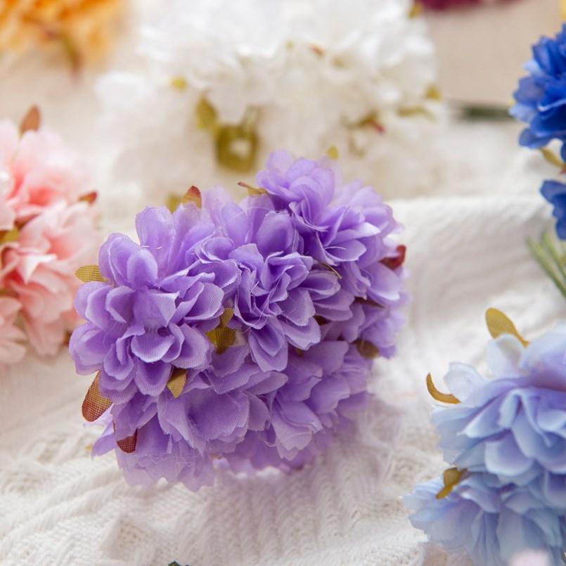 18PCS Artificial Flowers Christmas Decorations for Home Scrapbook Wedding Decorative Wreaths Diy Gifts Candy Box Silk Carnation