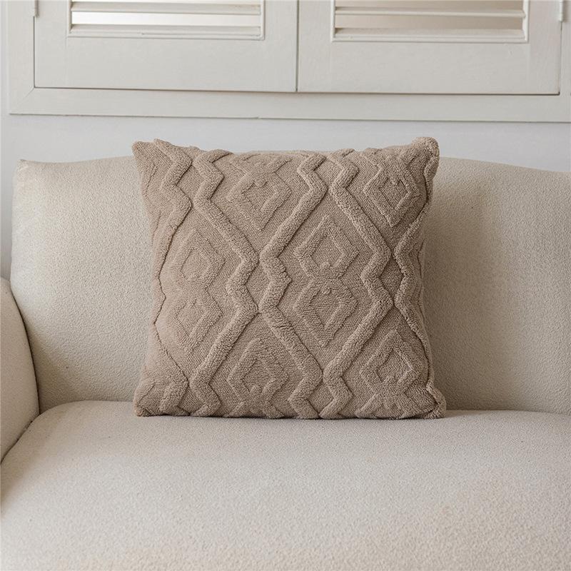 

New Sofa Pillow Shu Cotton Velvet Rice Pattern Living Room Sofa Decorative Waist Pillow Case Home Pillow Case single pillowcase without core