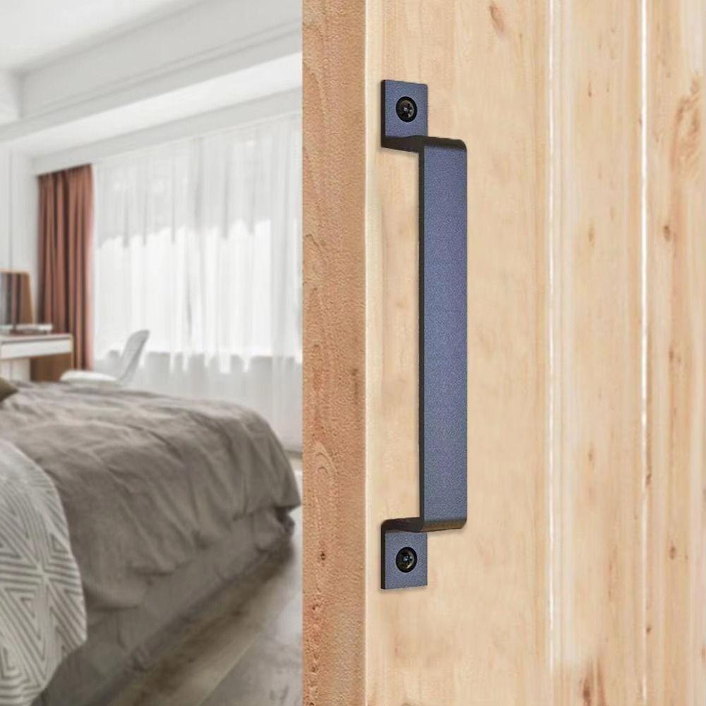 Durable Modern Barn Door Handle Light Luxury Minimalist Furniture Handle Black Multifunctional Drawer Handle Sliding Barn Door