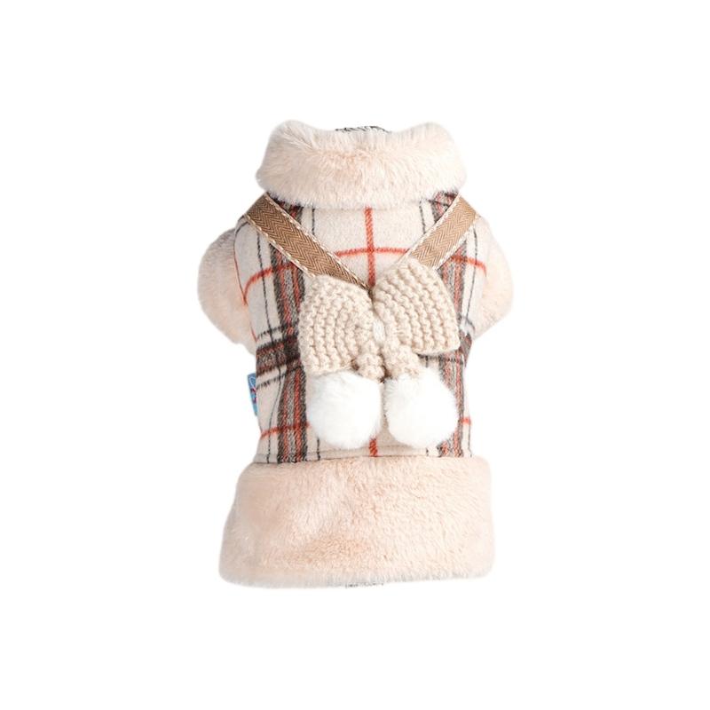 Fleece Lining Warm Dog Coat Small Dog Jackets Puppies Coat with Button Dog Cold Weather Coat Dog Apparels